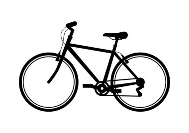 Beyaz arka planda siyah Bisiklet simgesi