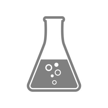 Beyaz arka planda gri laboratuvar cam kutsal kişilerin resmi  