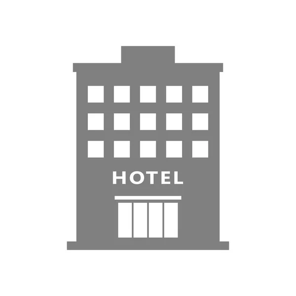 Ícone vetor hotel no fundo branco — Vetor de Stock