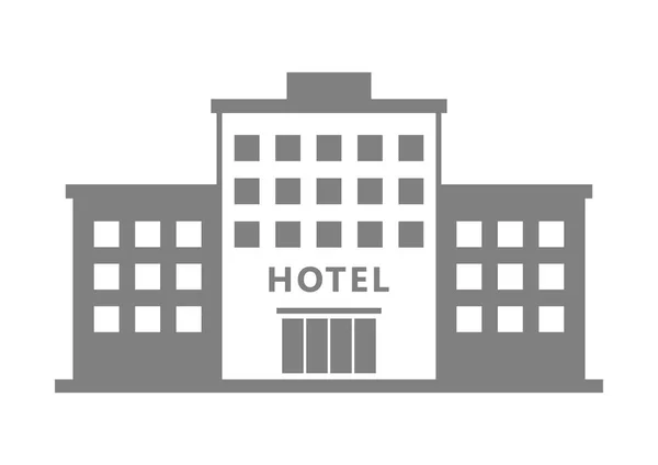 Hotel vector icon on white background — Stock Vector