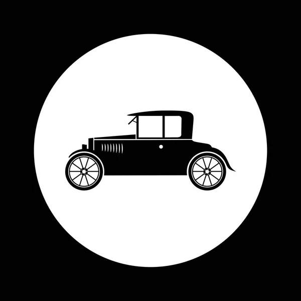 Ícone de carro preto e branco — Vetor de Stock