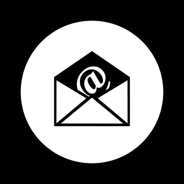 Pictogram van de envelop van de zwart-wit — Stockvector