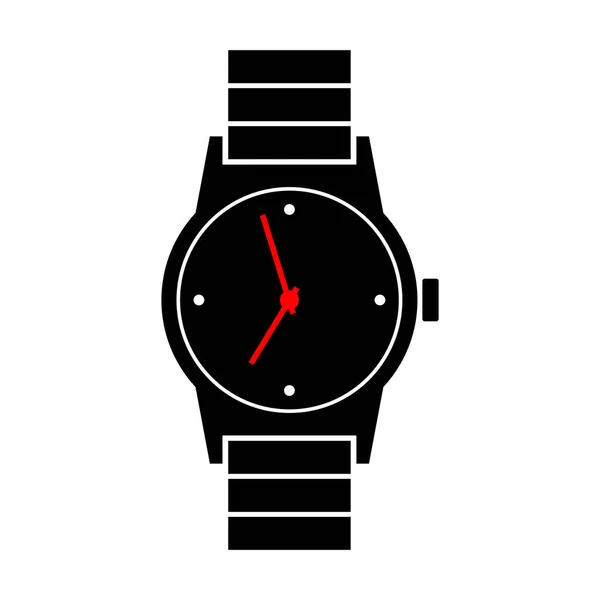 Ícone de relógio de pulso no fundo branco — Vetor de Stock