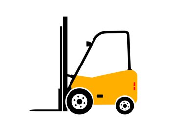 Forklift kamyon simgesi beyaz arka plan üzerinde      