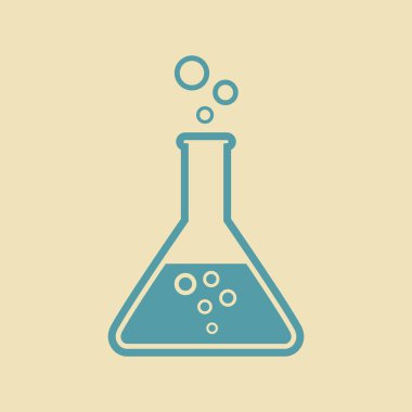 Laboratuvar cam vektör simgesi 