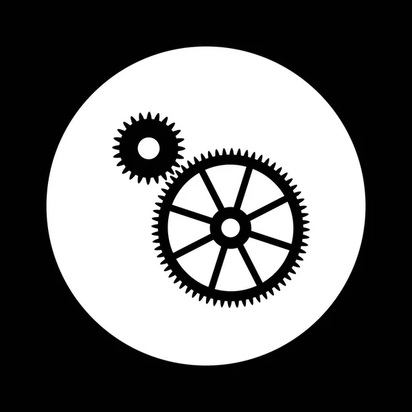 Black and white industrial icon — Stock Vector