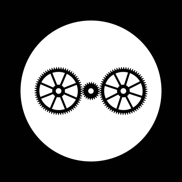 Icono industrial en blanco y negro — Vector de stock