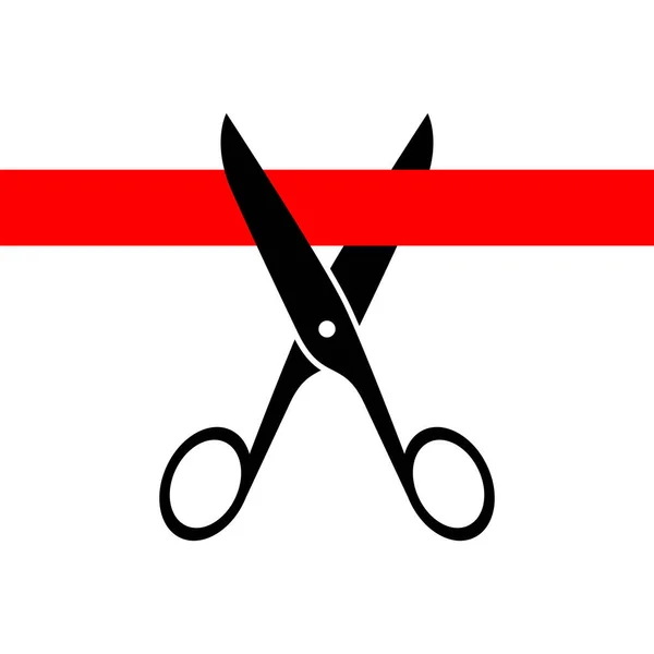 Ikona nůžky na bílém pozadí — Stockový vektor