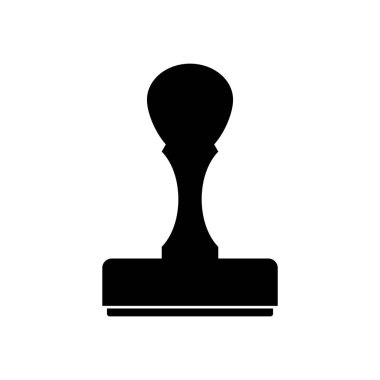 Beyaz arka planda siyah lastik damgası simgesi