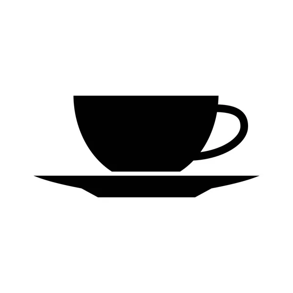 黒いカップとベクトルのアイコン — ストックベクタ