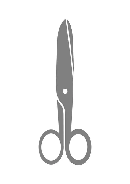 Ikona šedá nůžky na bílém pozadí — Stockový vektor