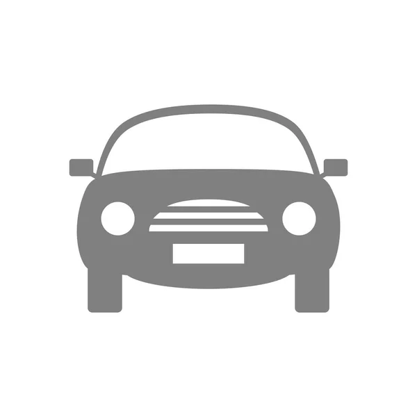 Grijze auto vector pictogram op witte achtergrond — Stockvector