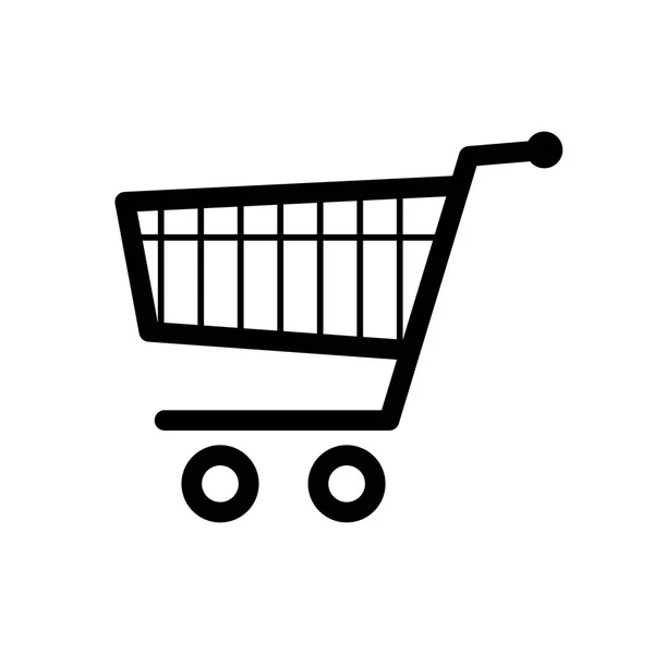 Icono del carrito de compras sobre fondo blanco — Vector de stock
