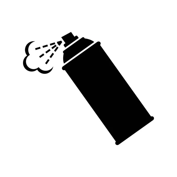 Schwarze Sprühdose Symbol auf weißem Hintergrund — Stockvektor