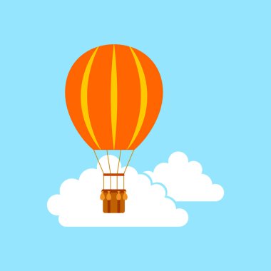 Turuncu sıcak hava balonu   