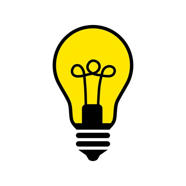 Glühbirnen-Symbol auf weißem Hintergrund — Stockvektor