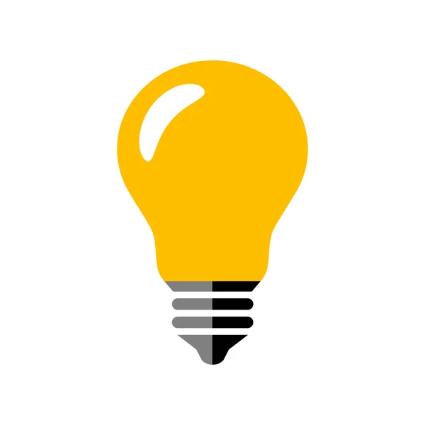 Lightbulb icon on white background — Stock Vector