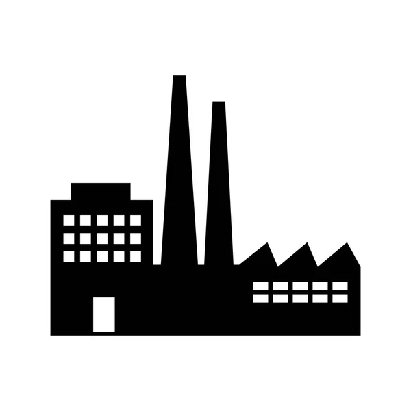 Icona vettoriale di fabbrica su sfondo bianco — Vettoriale Stock