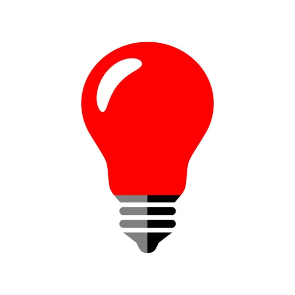 Glühbirnen-Symbol auf weißem Hintergrund — Stockvektor
