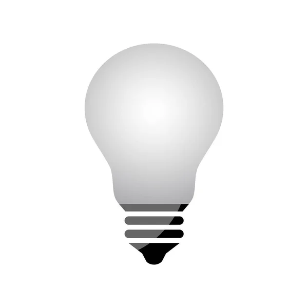 Ícone do vetor da lâmpada, objeto isolado no fundo branco — Vetor de Stock