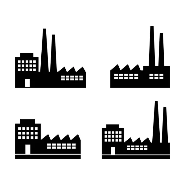 白色背景上的工厂矢量图标 — 图库矢量图片