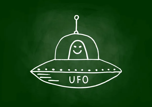Yazı tahtası üzerinde çizim Ufo — Stok Vektör