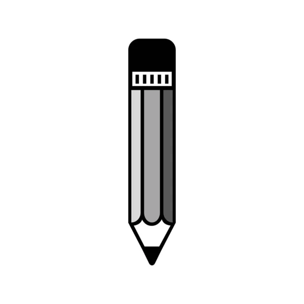 Pencil vector icon on white background, isolated object — Stock Vector