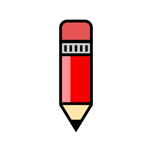 Ícone do vetor do lápis no fundo branco, objeto isolado — Vetor de Stock