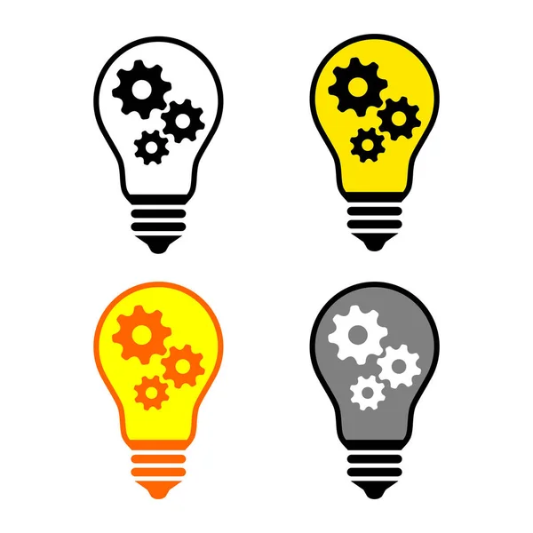 Lightbulb vector icons on white background — Stock Vector