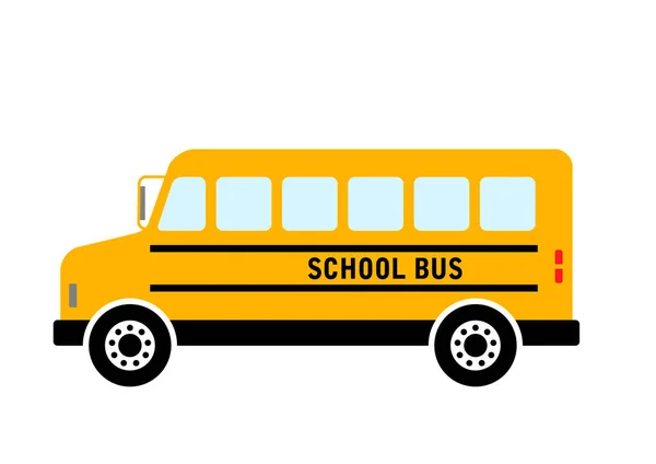 School bus vector icon on white background, isolated object — Stock Vector