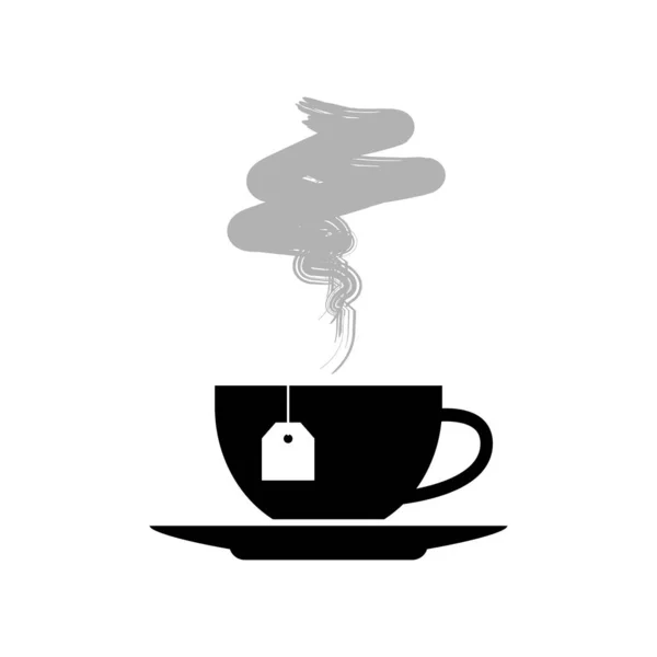 Filiżanka herbaty wektor ikona na białym tle — Wektor stockowy