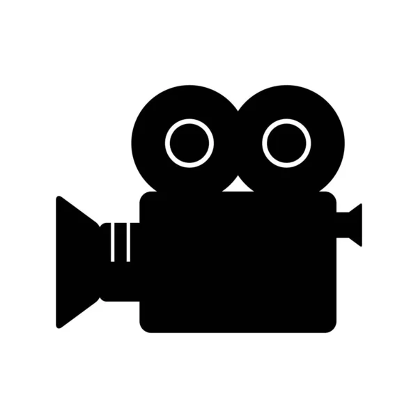 Filmkamera-Vektor-Symbol, isoliertes Objekt auf weißem Hintergrund — Stockvektor