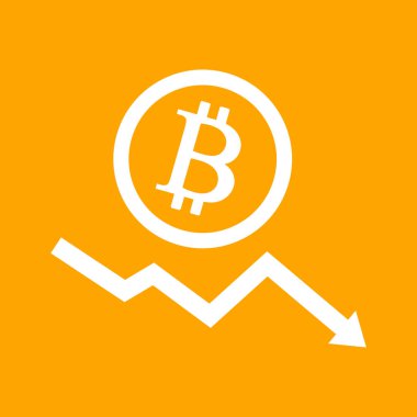 Bitcoin simgesi, vektör çizimi  