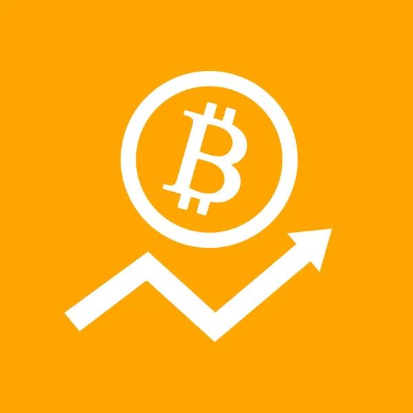 Icono de bitcoin, ilustración vectorial — Vector de stock