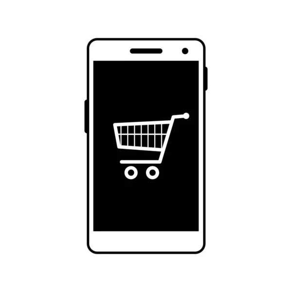 Smartphone-Vektorsymbol auf weißem Hintergrund — Stockvektor