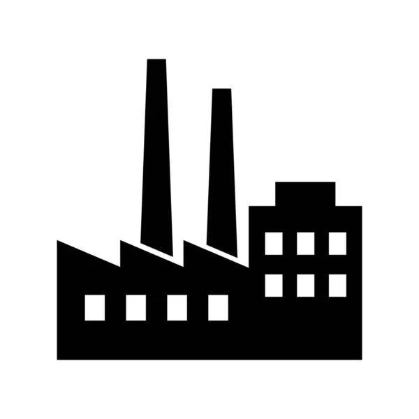 Factory Vektor Icon auf weißem Hintergrund — Stockvektor