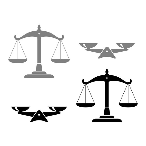 Scale vector icons on white background