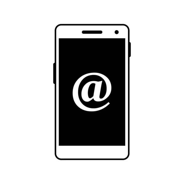 Icona vettoriale smartphone su sfondo bianco — Vettoriale Stock