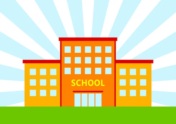 School icon, vector illustration — Stock Vector