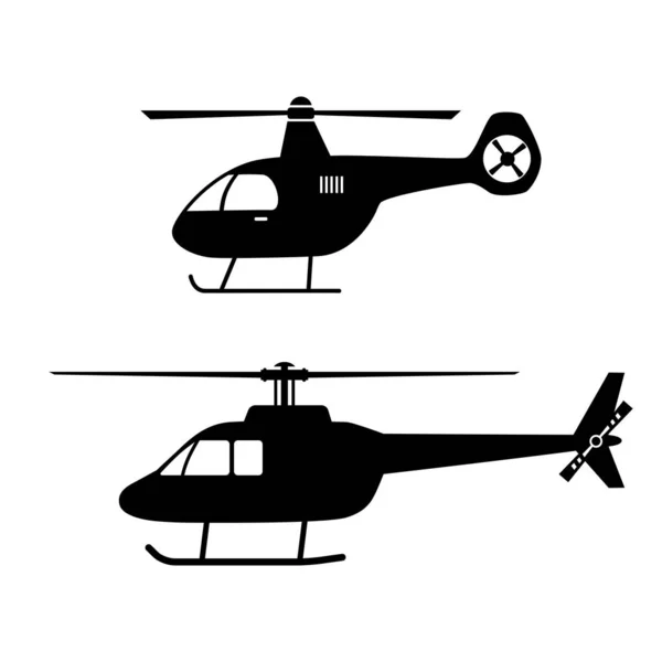 Helikopter vektor ikonok fehér alapon — Stock Vector
