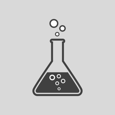 Laboratuvar cam vektör simgesi 