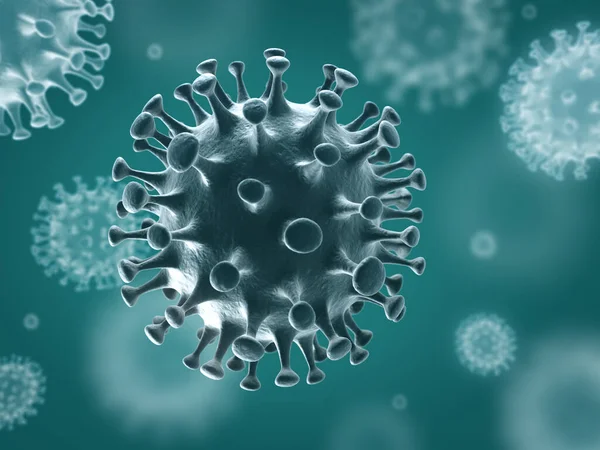 Coronavirus Covid-19, Çin virüsü, bakteri, 3D görüntüleme