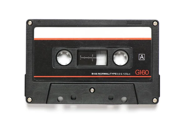 Cassete de áudio vintage isolado em branco — Fotografia de Stock