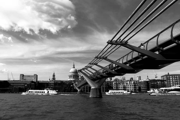 Millennium Bridge London City Millennium Bridge Ufficialmente Conosciuta Come Passerella — Foto Stock