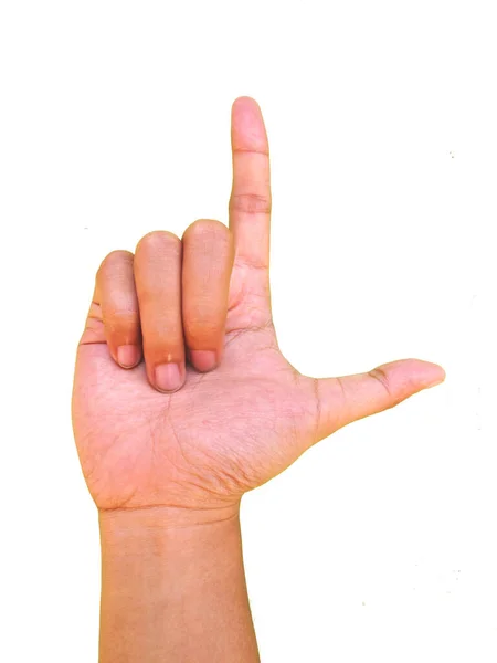 Gesture Handen Ett Tecken Förlorare — Stockfoto