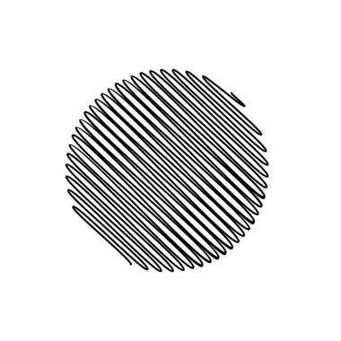 Siyah Soyut Çember Çizim Arkaplanı, Vektör İllüstrasyonu