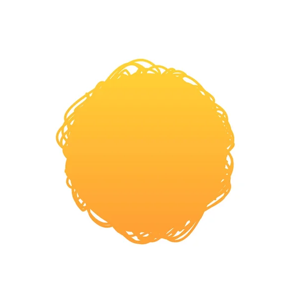 Oranje Verloop Abstracte Cirkel Krabbel Achtergrond Vectorillustratie — Stockvector