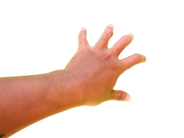 Hand Gester Hand Tecken Fem Fingrarna Tryckte Något — Stockfoto