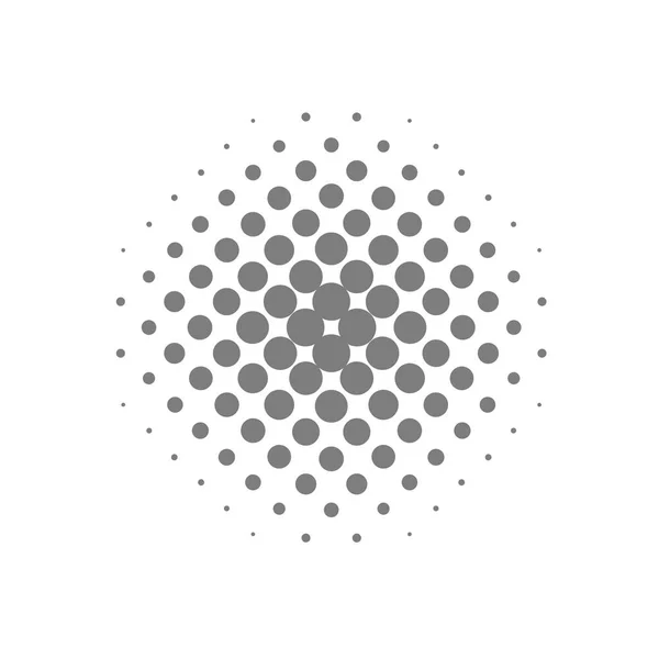 Grey Circle Halftone Vektorillustration — Stockvektor