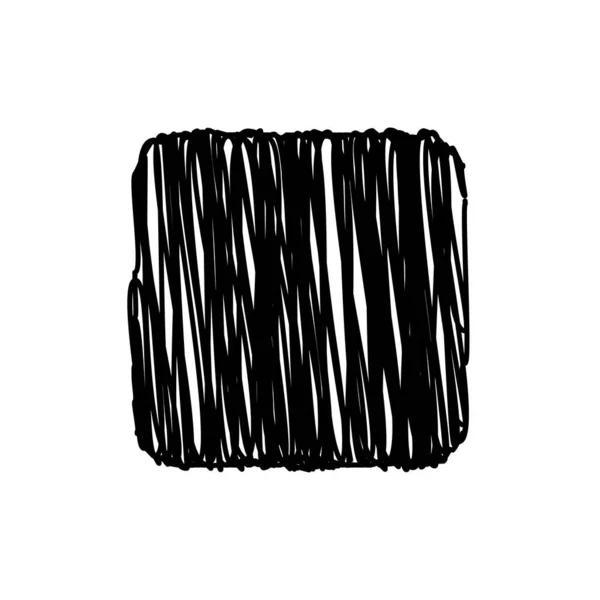 Μαύρο Τετράγωνο Scribble Φόντο Διανυσματική Απεικόνιση — Διανυσματικό Αρχείο